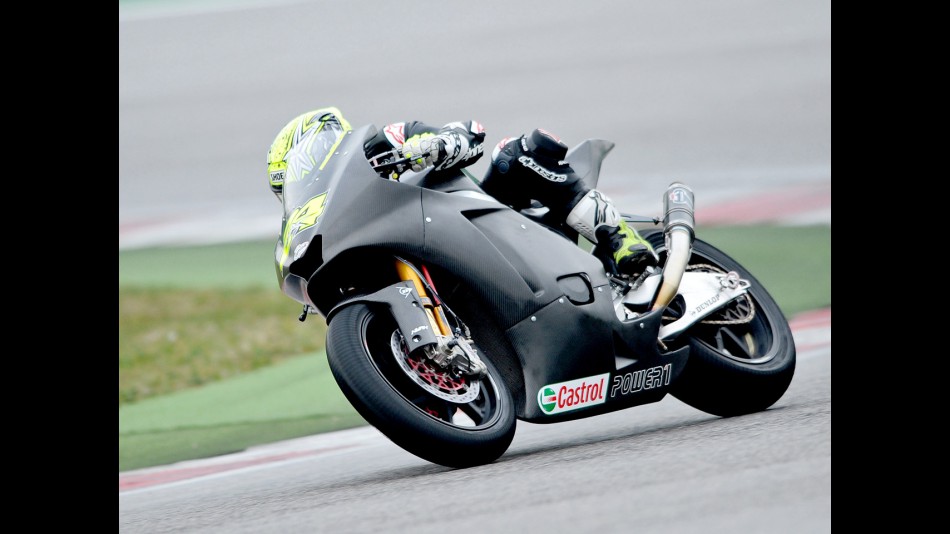 Toni Elias at the Moto2 test in Misano