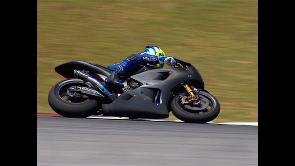 Yamaha test rider at the Sepang test