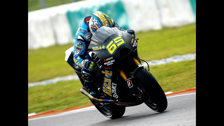Loris Capirossi in action at the Sepang test