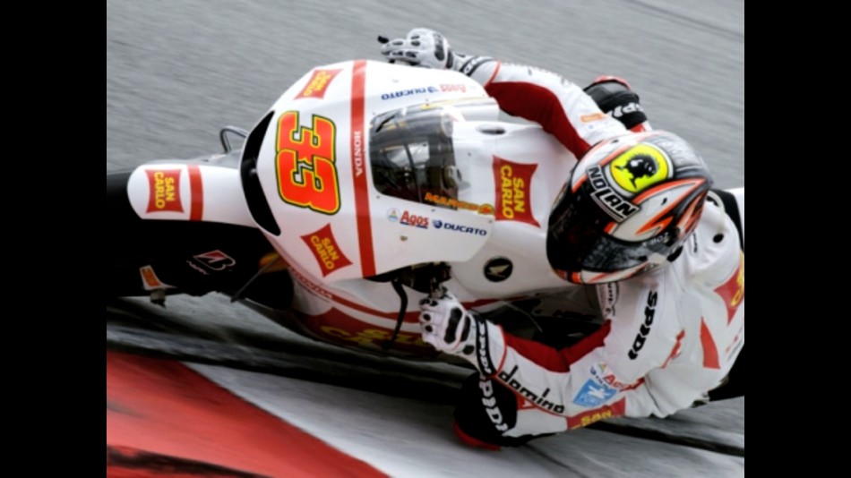 Marco Melandri in action at the Sepang test