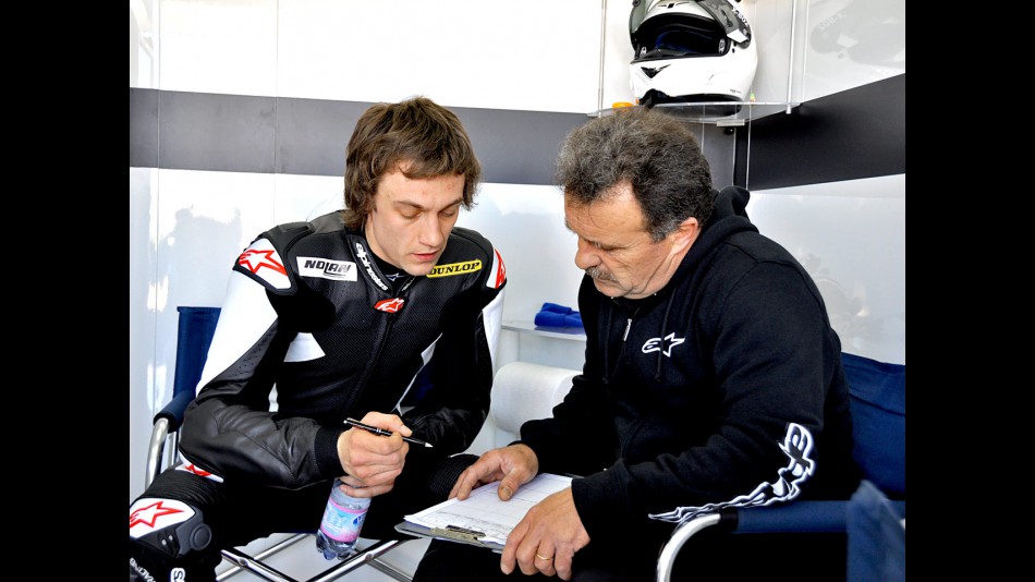 Vladimir Ivanov in the garage at the Valencia test