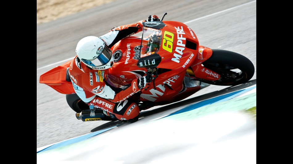 Julián Simón in action at the Jerez test