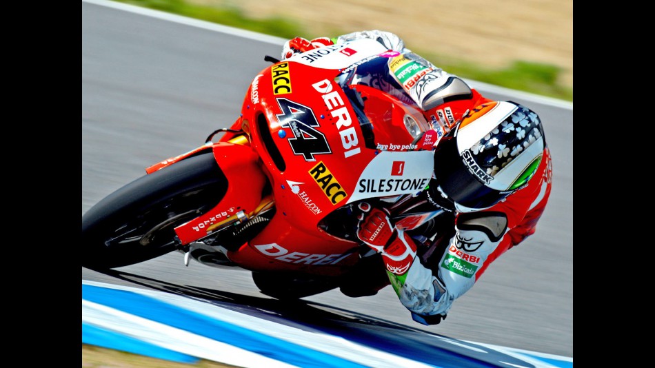 Pol Espargaró in action at the Jerez test