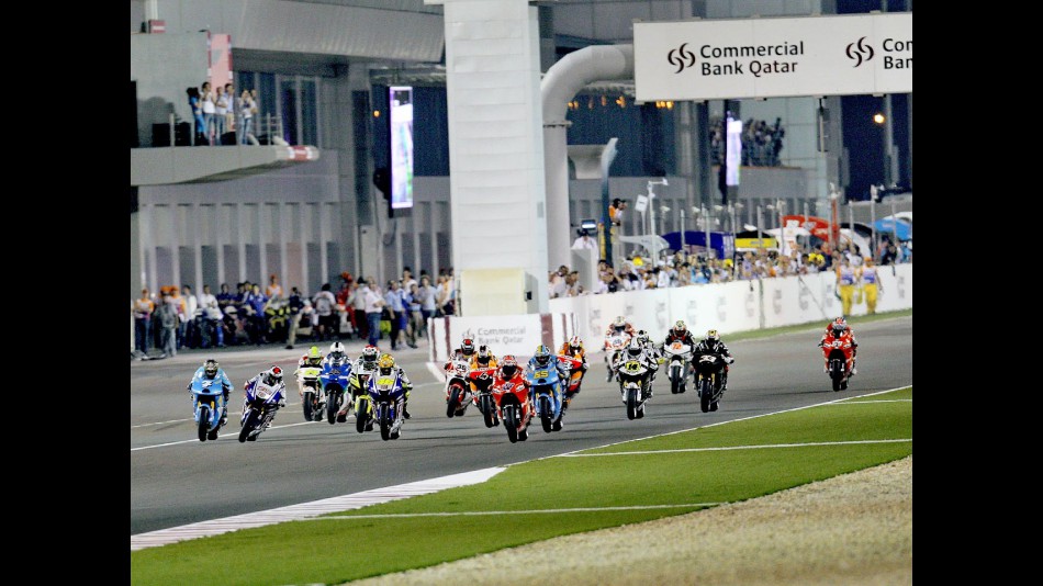 MotoGP action shot in Qatar