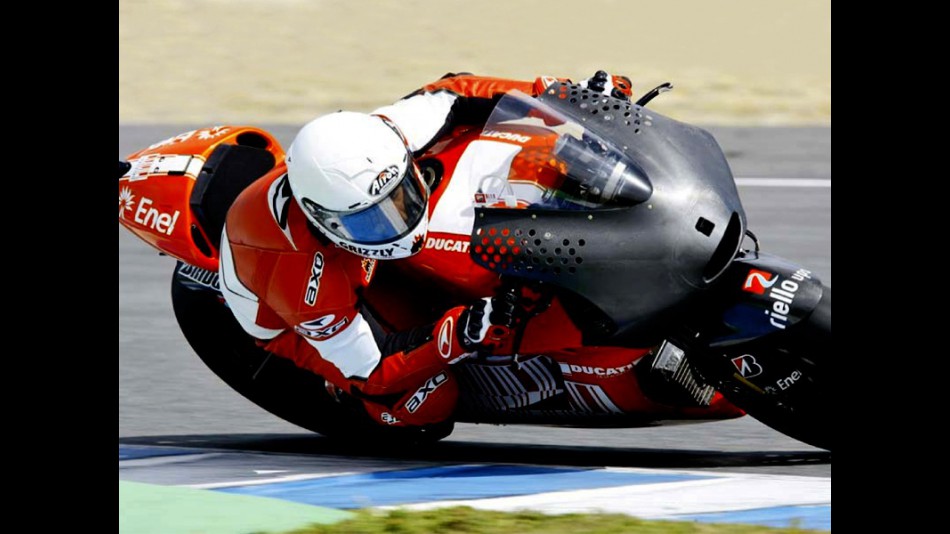 Julián Simón testing MotoGP Ducati