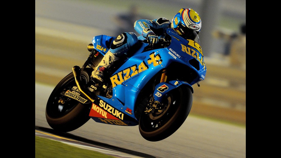 Alvaro Bautista in action at the Qatar test