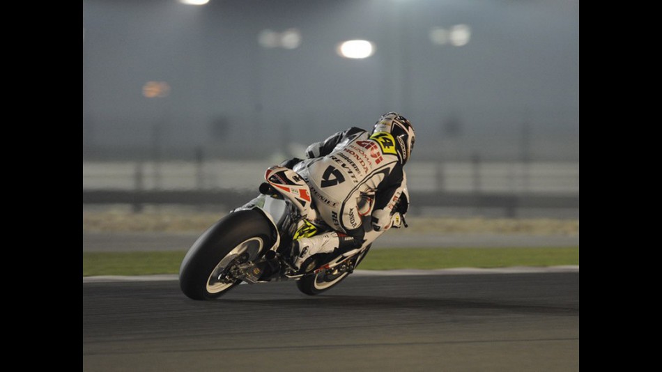 Randy de Puniet at the Losail International Circuit during the Official Qatar Test