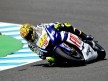 Valentino Rossi in action during FP1 in Jerez
