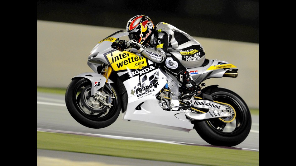 Hiroshi Aoyama in action at the Qatar test
