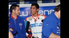 Yonny Hernandez in the Blusens-STX garage