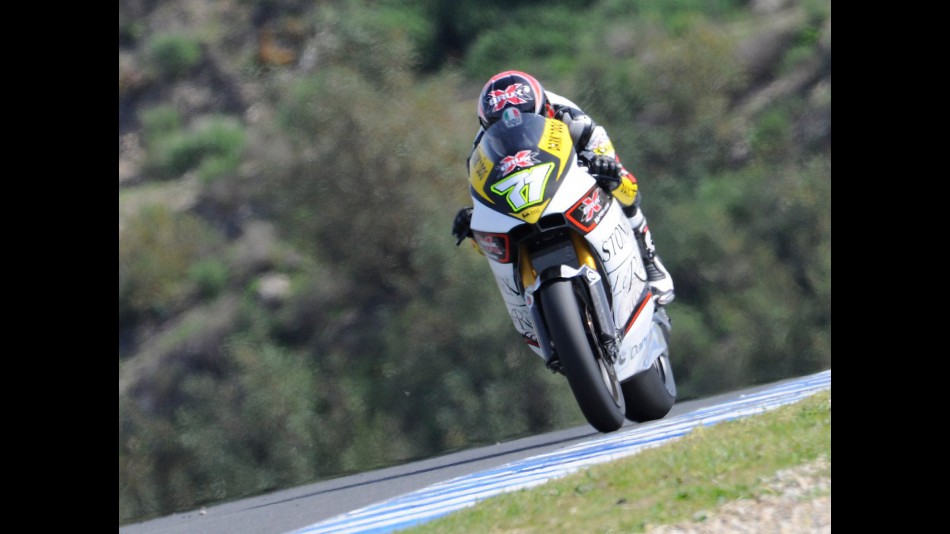Claudio Corti in action at the Jerez test