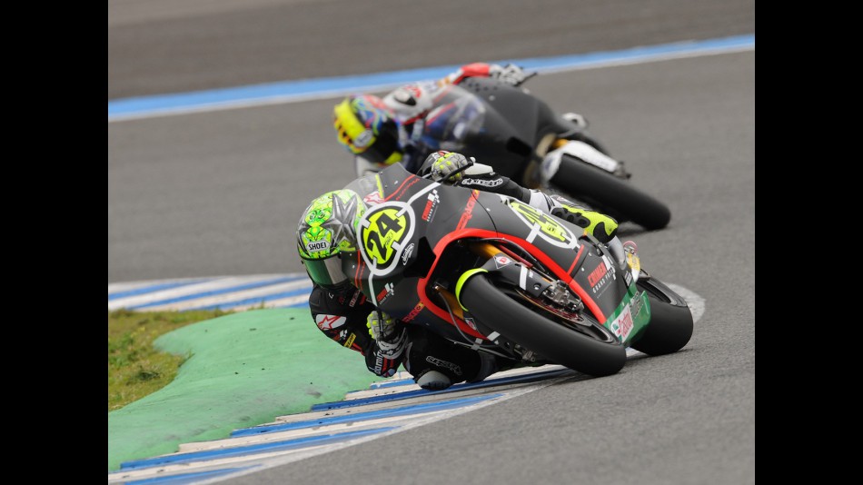 Toni Elias on track at the Jerez test
