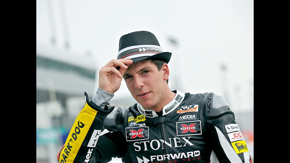 Forward Racing rider Claudio Corti at the Losail Circuit