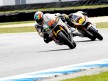 Alex de Angelis riding ahead of Redding at Phillip Island