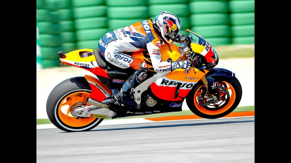Dani Pedrosa in action at Misano