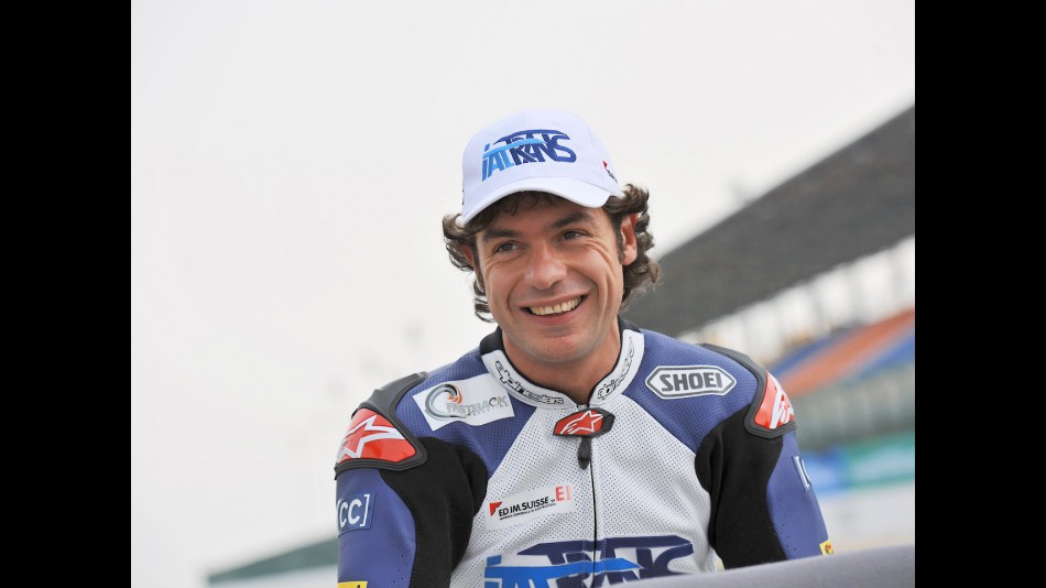 Italtrans S.T.R. rider Roberto Rolfo at the Losail Circuit