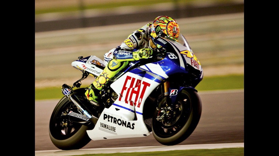 Valentino Rossi in action in Qatar