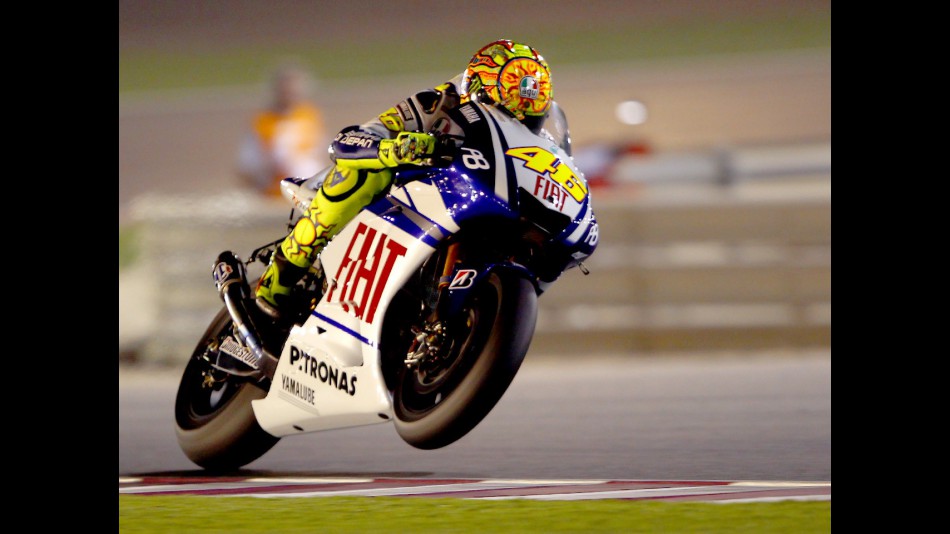 Valentino Rossi in action in Qatar