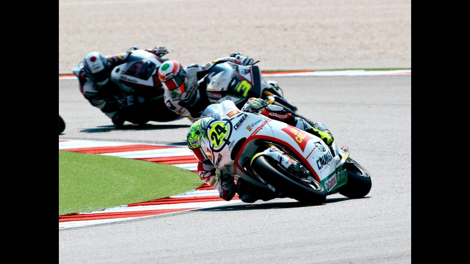 Toni Elías in action at Misano