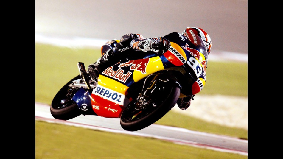 Marc Marquez in action in Qatar