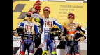 Lorenzo, Rossi and Dovizioso on the podium at the Commercialbank G.P. of Qatar