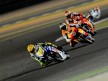 Valentino Rossi riding ahead of MotoGP group in Qatar