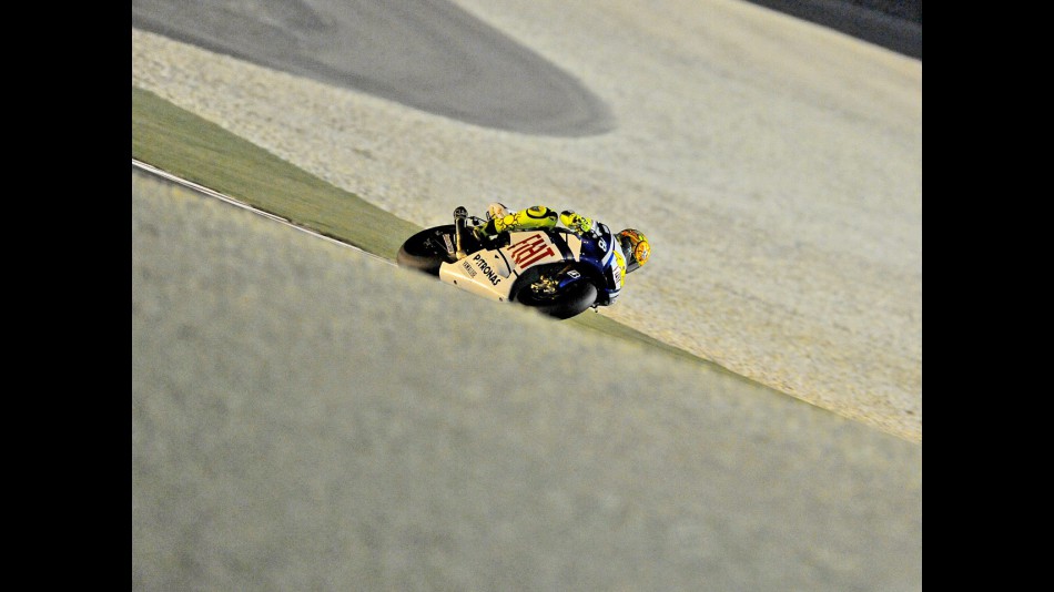 Valentino Rossi on track in Qatar