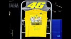 Valentino Rossi's half of the Fiat Yamaha garage at Silverstone