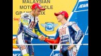 Rossi congratulates Lorenzo on securing the 2010 World Championship at Sepang