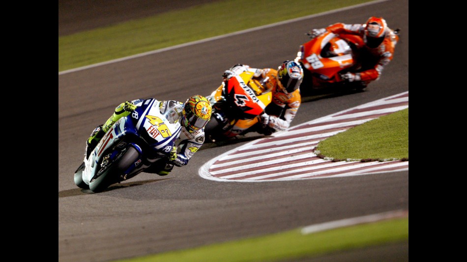 MotoGP action in Qatar
