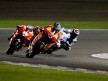 Dovizioso riding ahead of Hayden and Lorenzo