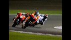 Dovizioso riding ahead of Hayden and Lorenzo