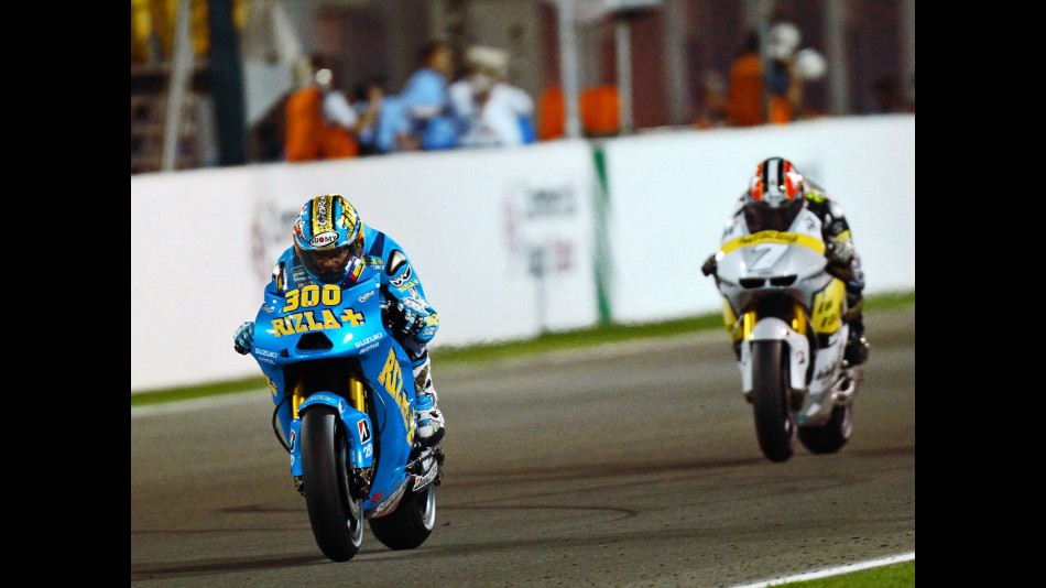 Loris Capirossi in action in Qatar