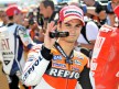 Dani Pedrosa at the parc fermé after QP in Misano