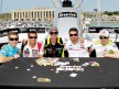 Bautista, De Puniet, Edwards, Melandri and Kallio enjoy a game of bwin poker