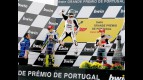 Jorge Lorenzo celebrates GP win at Estoril