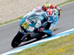 Bradley Smith and Luca Marconi riding head to head in Jerez