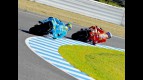 Bautista and Stoner in action in Jerez