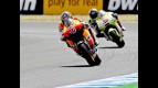 Dovizioso riding ahead of Kallio in Jerez