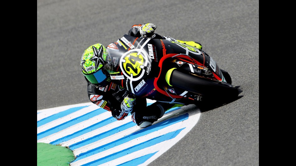 Toni Elias in action in Jerez