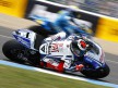 Lorenzo in action during FP2 at Jerez