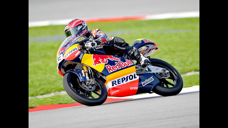 Marc Márquez in action at Sepang