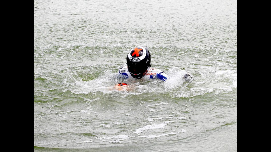 Jorge Lorenzo celebrates GP win in Jerez