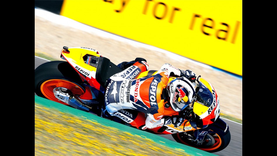 Dani Pedrosa in action in Jerez