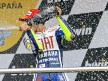 Valentino Rossi on the podium in Jerez