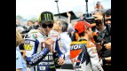 Valentino Rossi at  the parc fermé after the race in Jerez