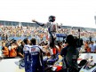Jorge Lorenzo celebrates with fans GP win in Jerez