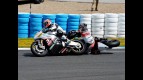 Corsi and Tomizawa crash during Moto2 race in Jerez