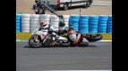 Corsi and Tomizawa crash during Moto2 race in Jerez