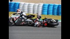Corsi and Tomizawa crash during Moto2 race in Jerez